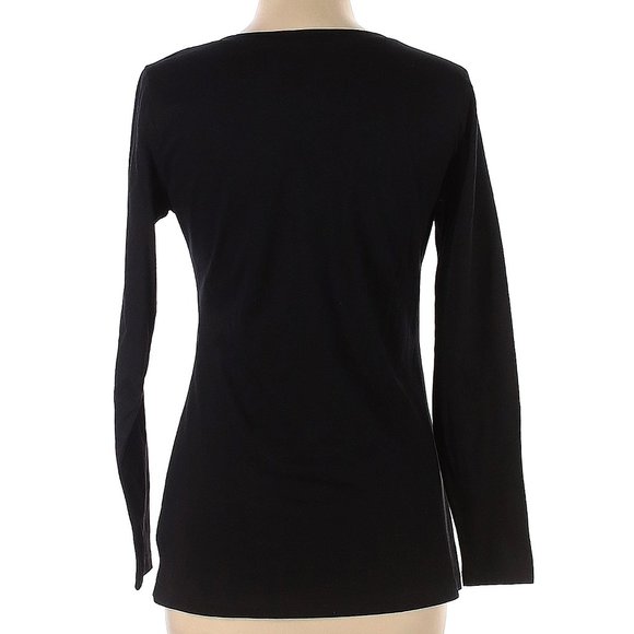 a.n.a V-Neck Runched Long Sleeve Top - L - Picture 5 of 6